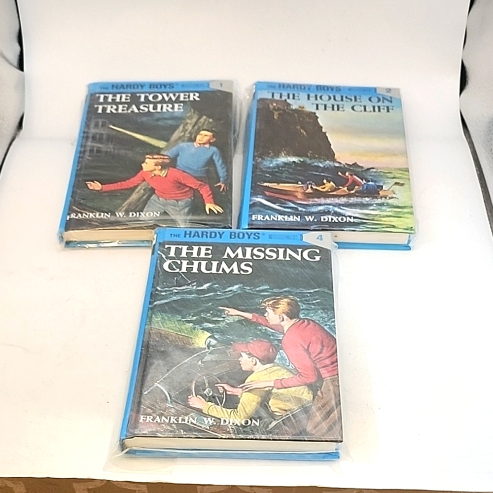 Vintage 1987 The Hardy Boys Books 1,2,&4 By Franklin W Dixon